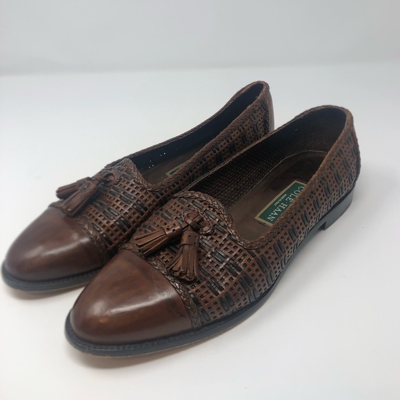 COLE HAAN Leather Woven Loafer Size 8 - Picture 2 of 11